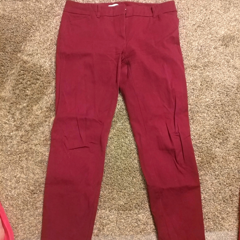 NYC skinny dress pants-8R Burgundy
